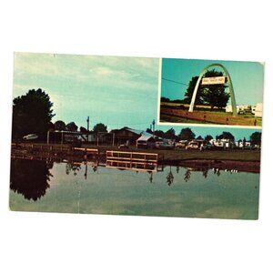 Archway Travel Trailer Park Postcard Camping Scenic View Mount Vernon Illinois